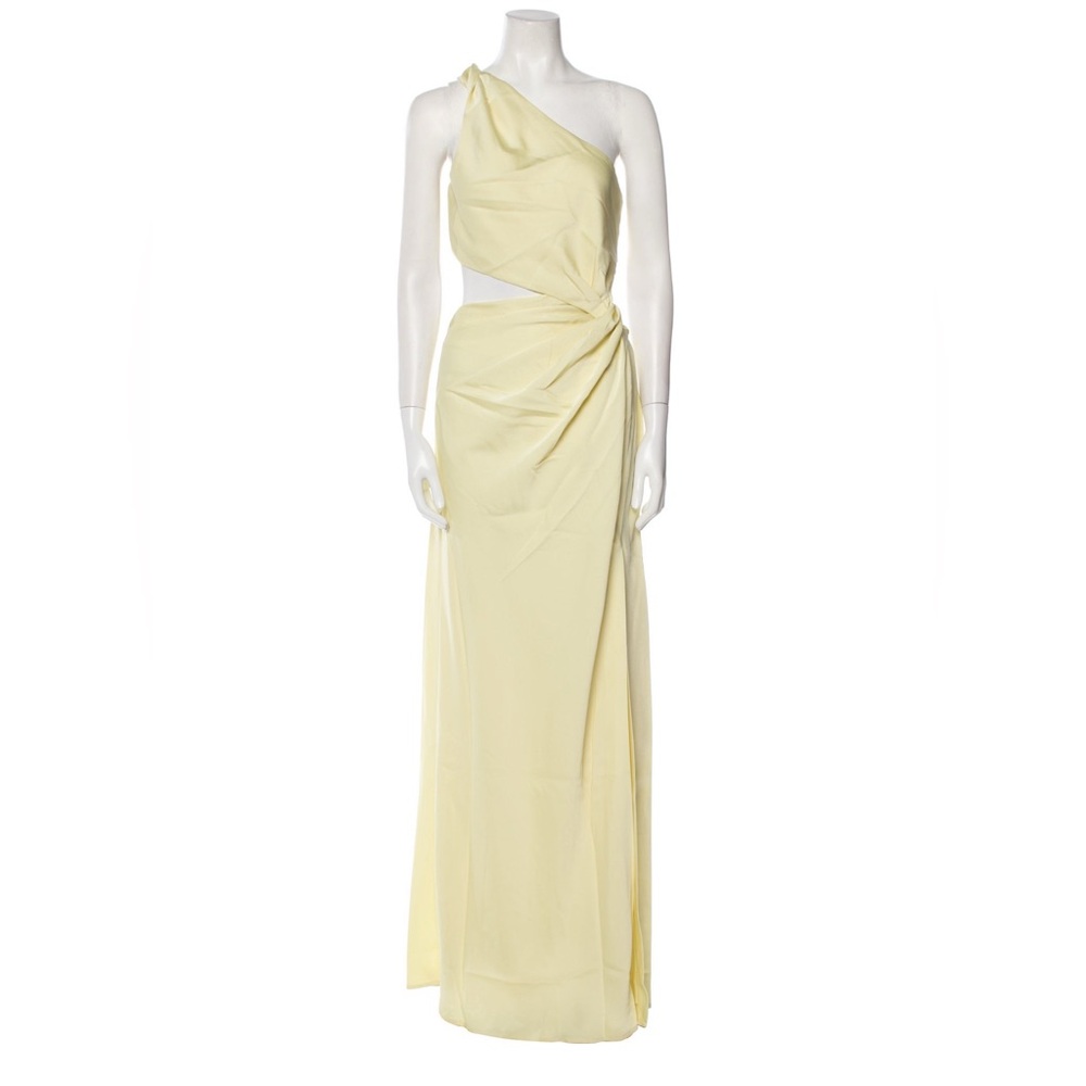 Elegant Yellow One-Shoulder Dress